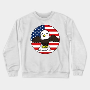 Patriotic American Eagle - Large Design Crewneck Sweatshirt